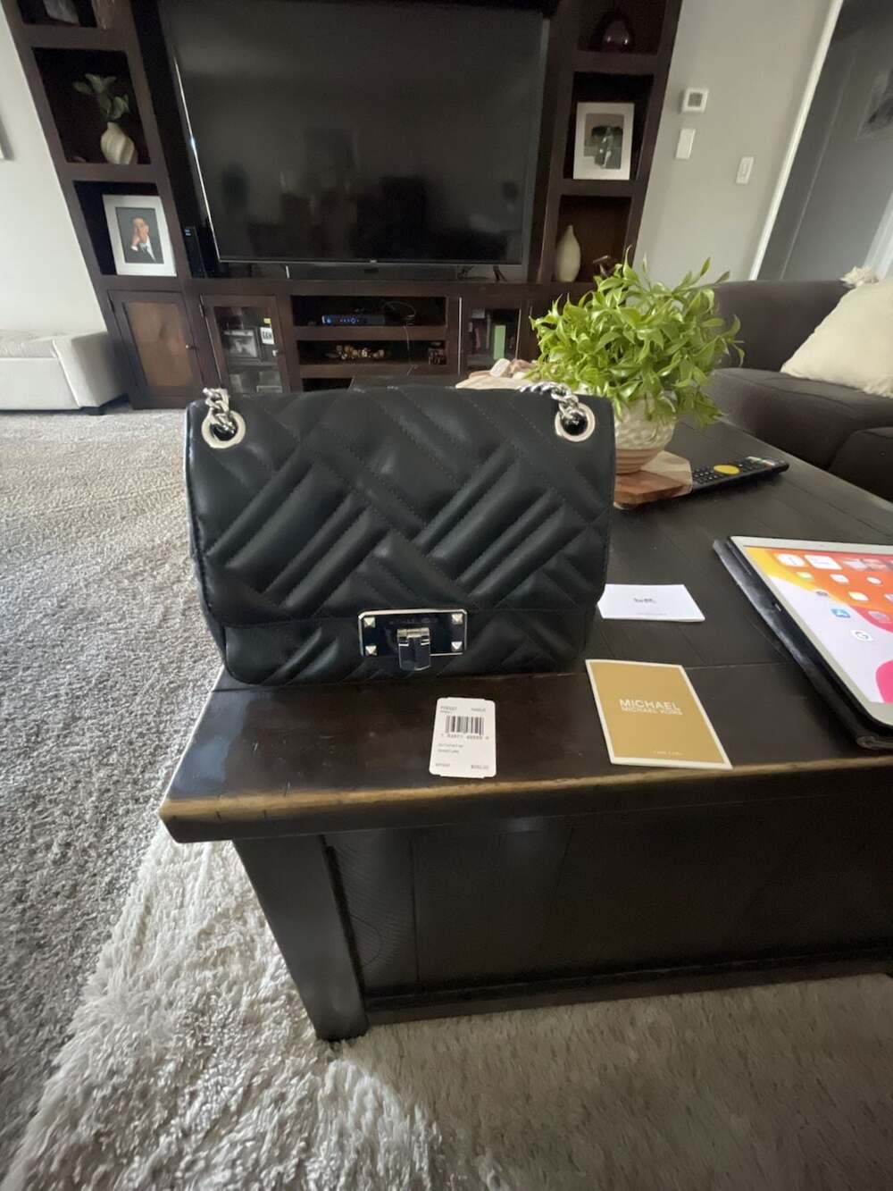 Michael Kors Black Peyton Quilted Medium